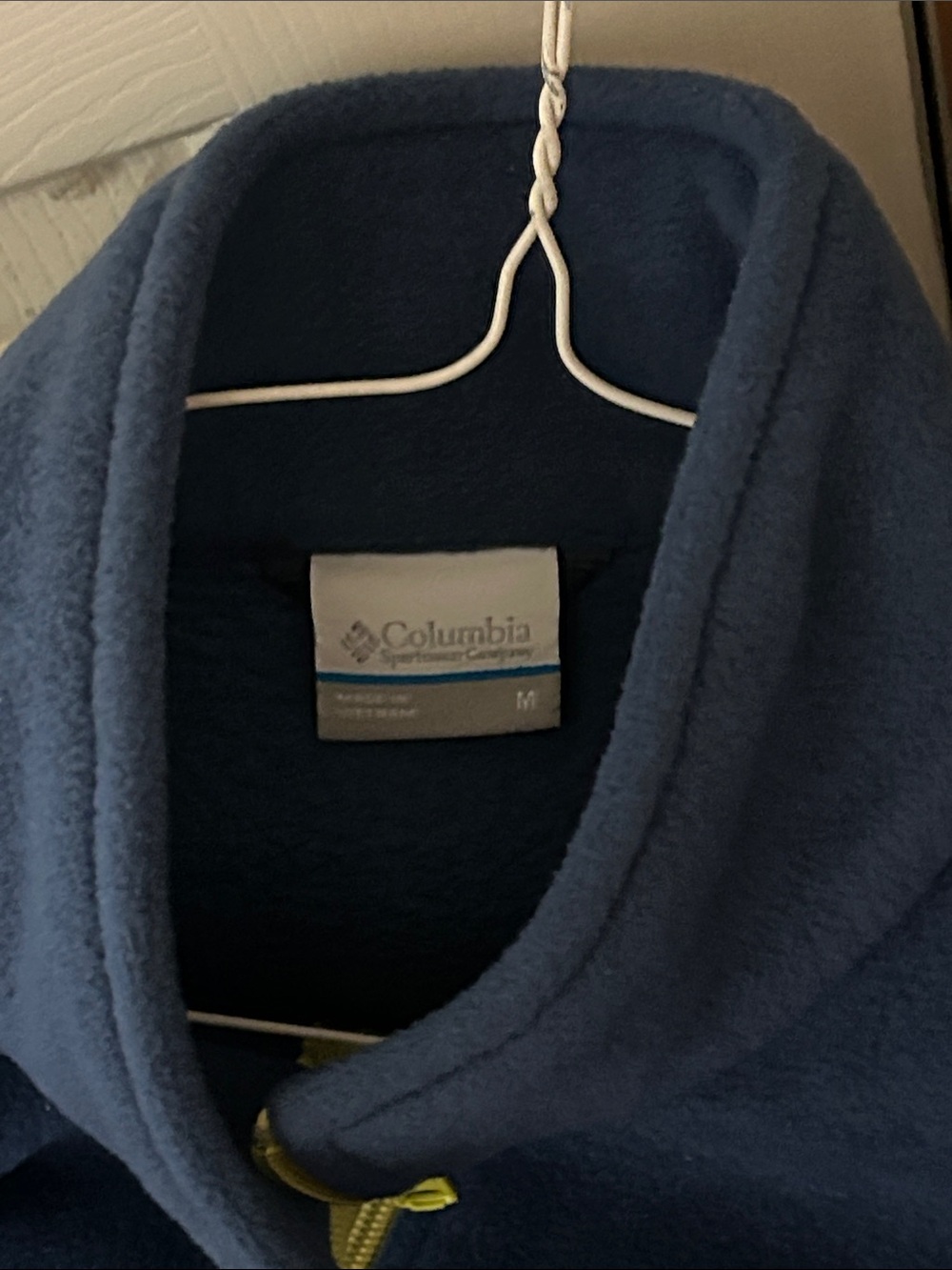 Columbia Kids Navy Fleece Jacket with Yellow Zipper - Picture 7 of 7
